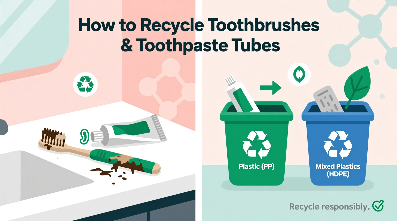 how to recycle toothbrushes and toothpaste tubes if yo