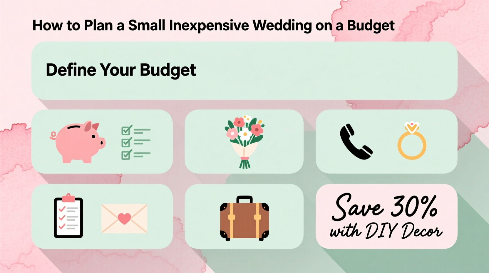 how to plan a small inexpensive wedding