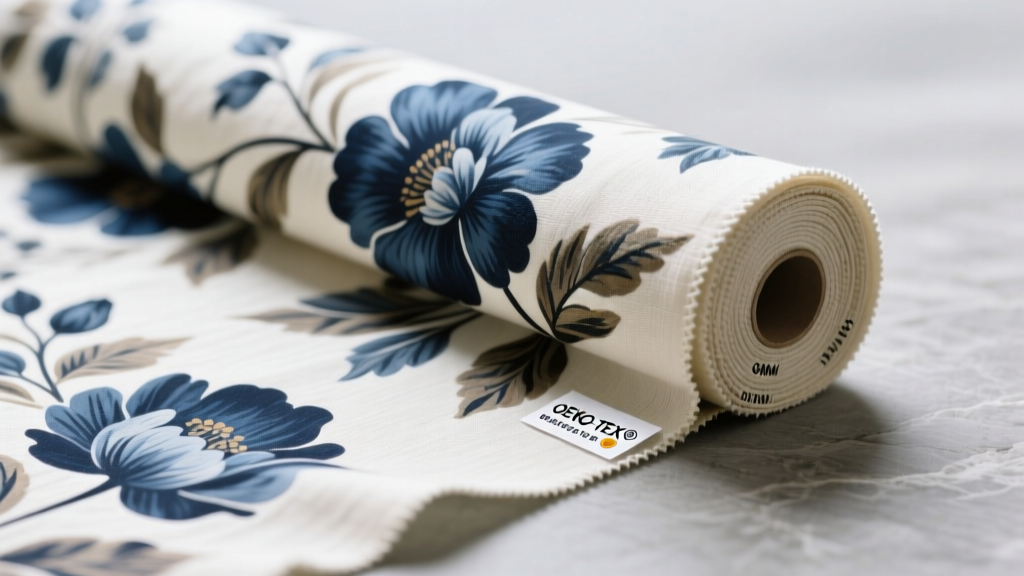 Floral Linen Fabric by the Yard: Natural, Structured & Timeless