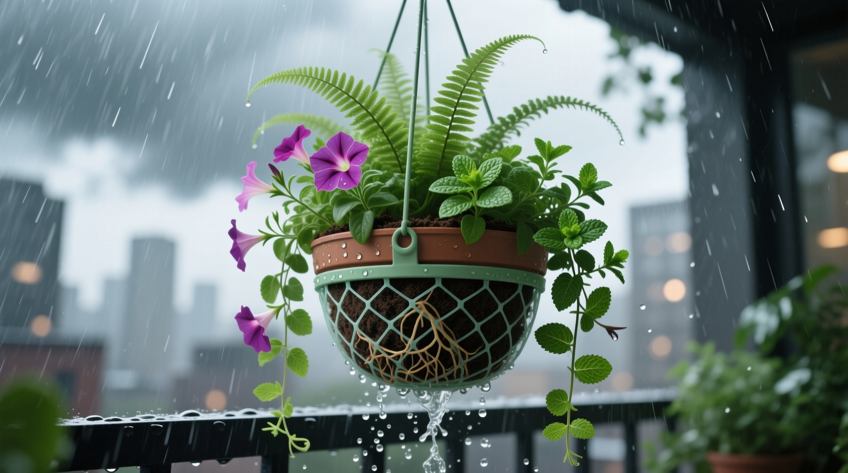 Plant Care Life Tips: Stop Soil Erosion in Hanging Baskets