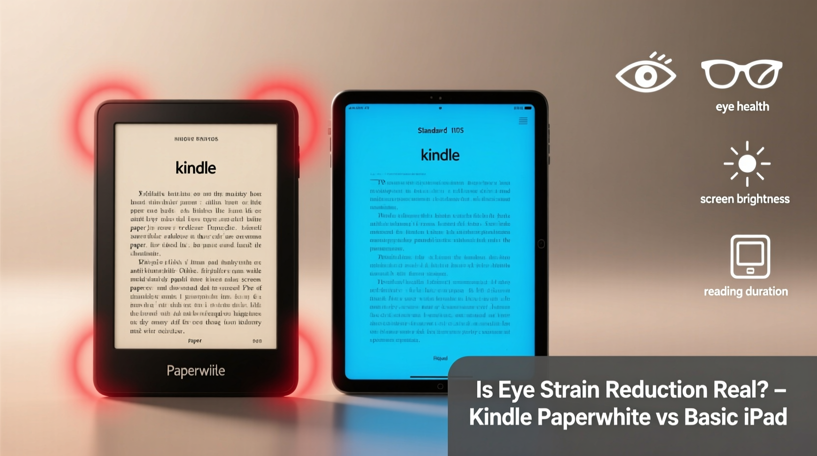 kindle paperwhite vs basic ipad is the eye strain reduction real