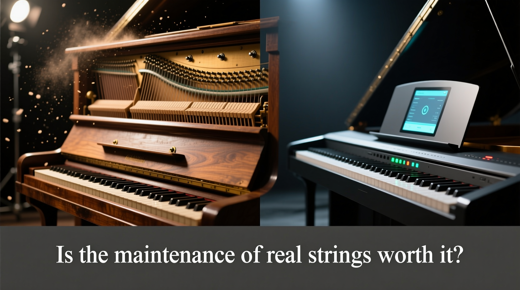 digital piano vs acoustic upright is the maintenance of real strings worth it