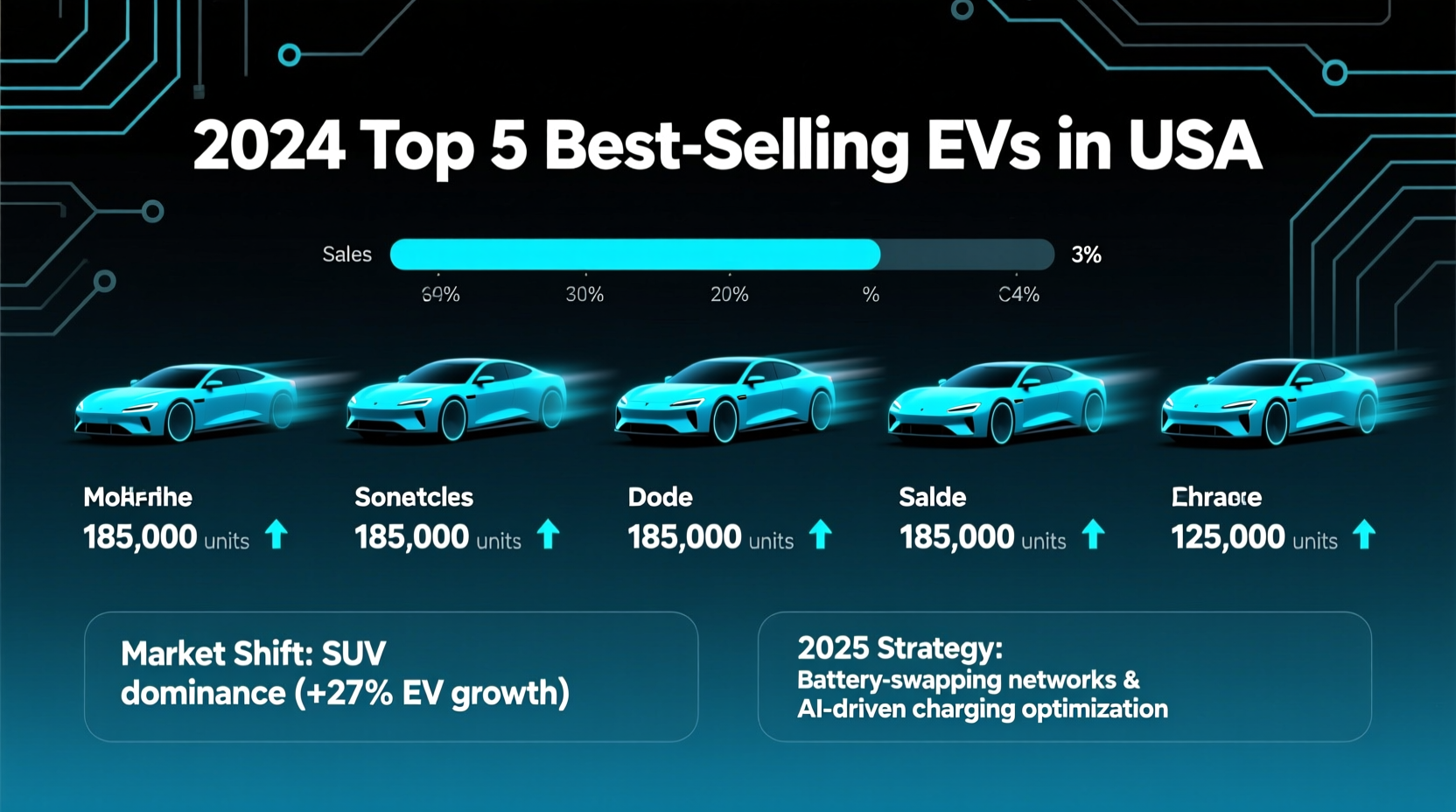 2024 Top 5 Best Selling EVs in USA: Sales Data, Market Shifts & 2025 Strategies