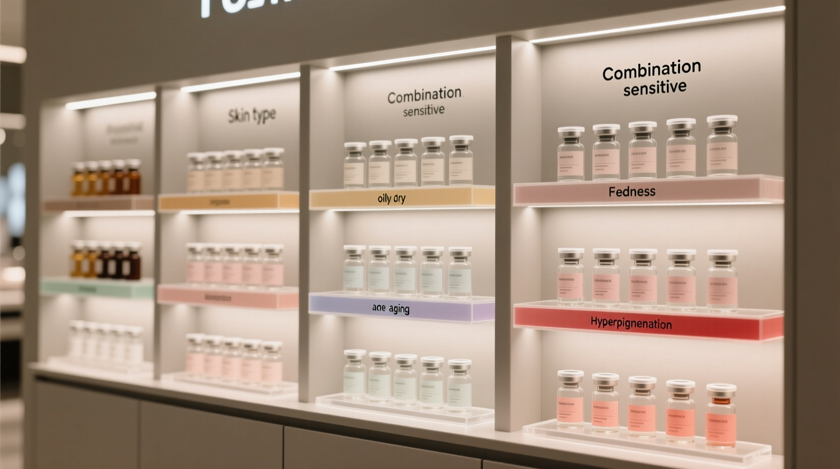 closet organization tips store beauty samples by skin type