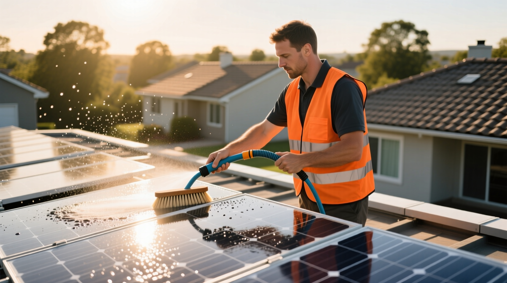 solar panel cleaning