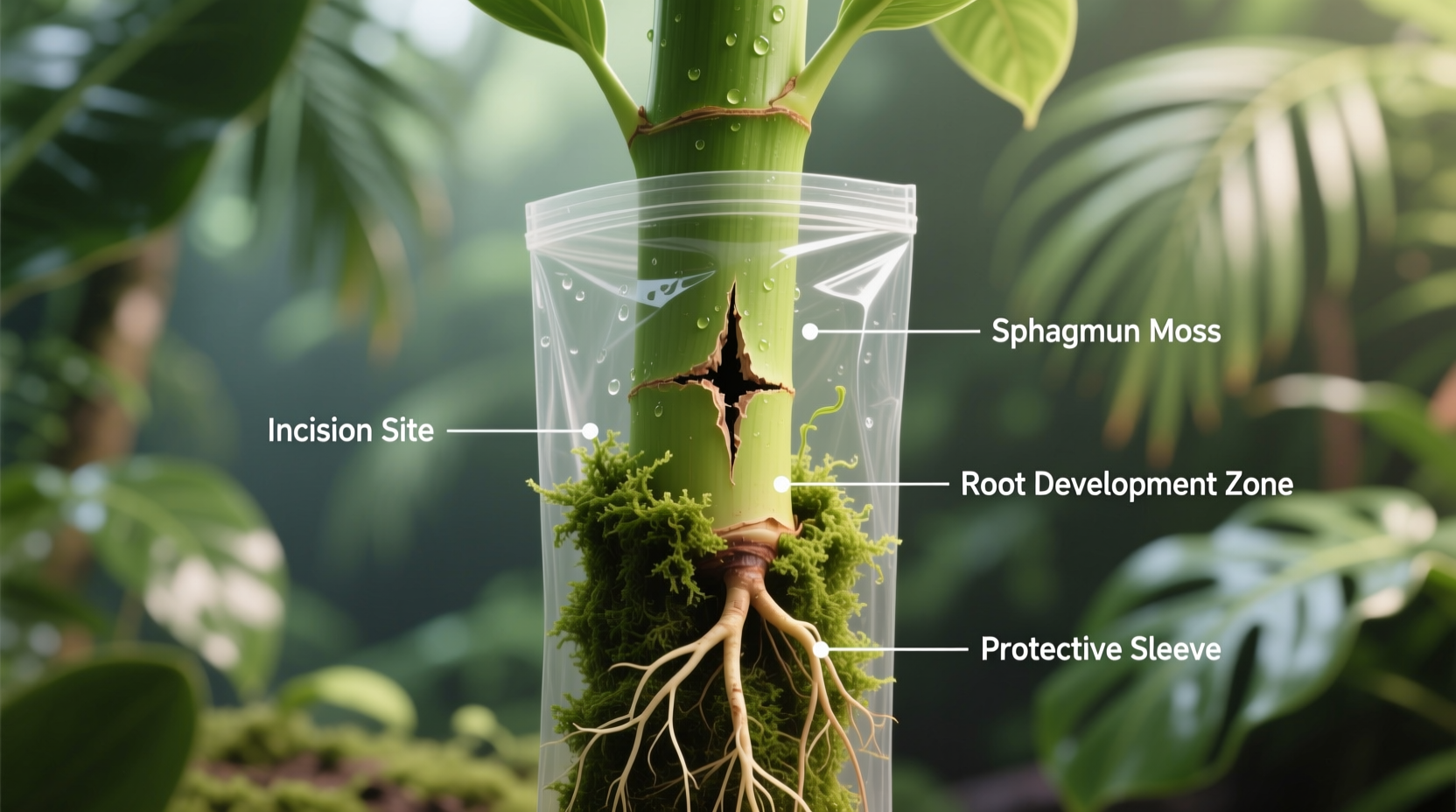 use the air layering method for low risk plant propagat