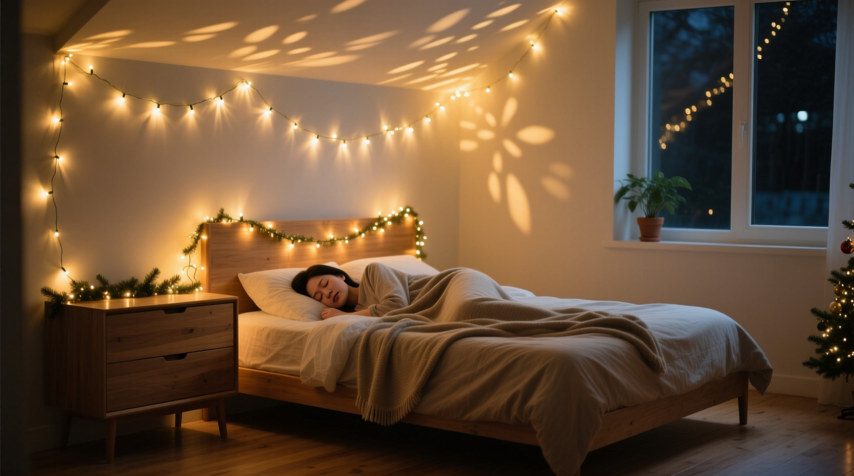can christmas lights affect sleep if left on overnight in bedrooms