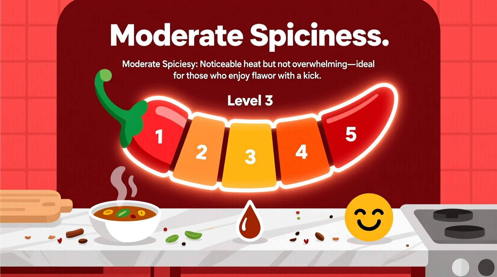 moderate level of spiciness explained