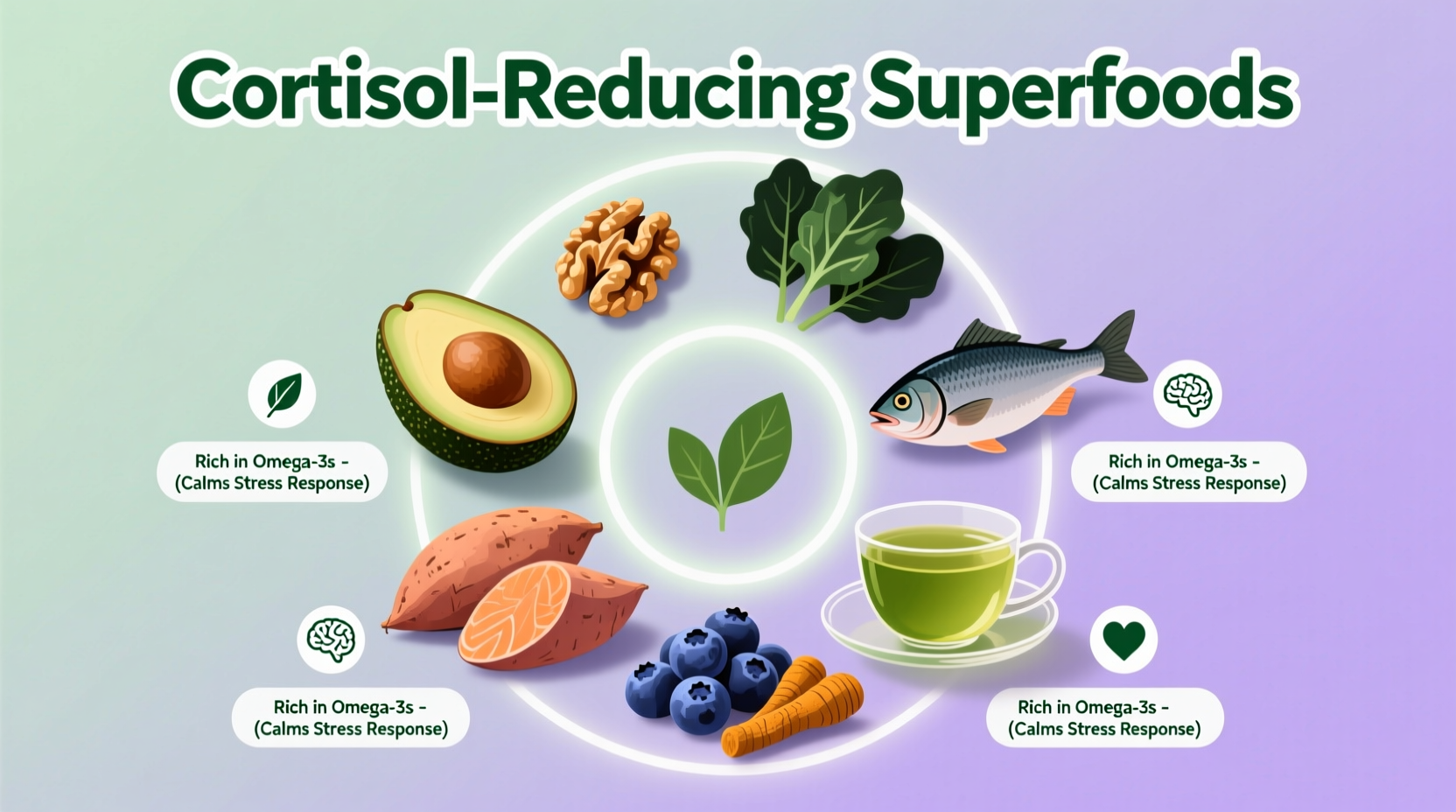 Healthy food alternatives for cortisol management