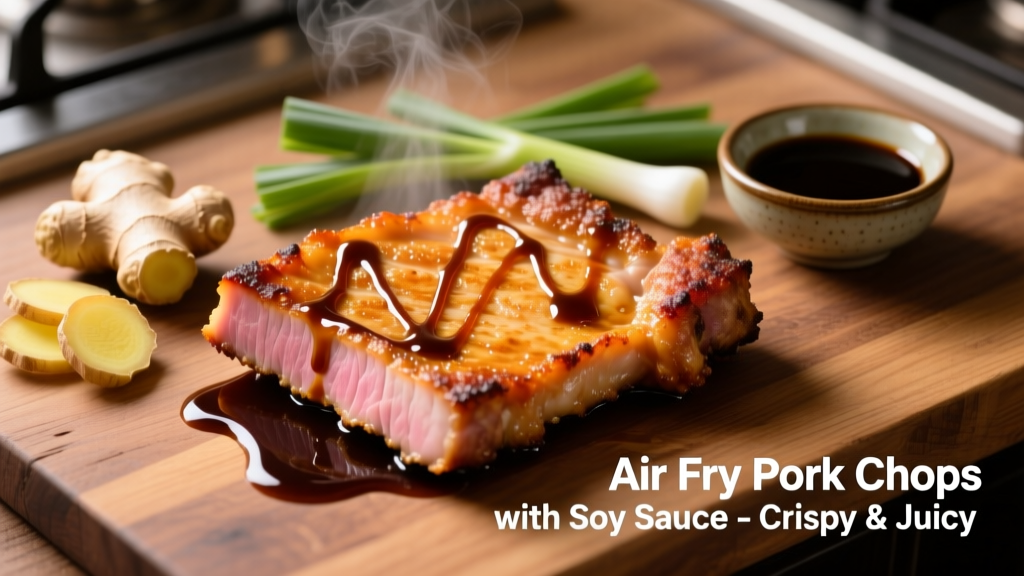 Crispy Soy-Glazed Air Fryer Pork Chops