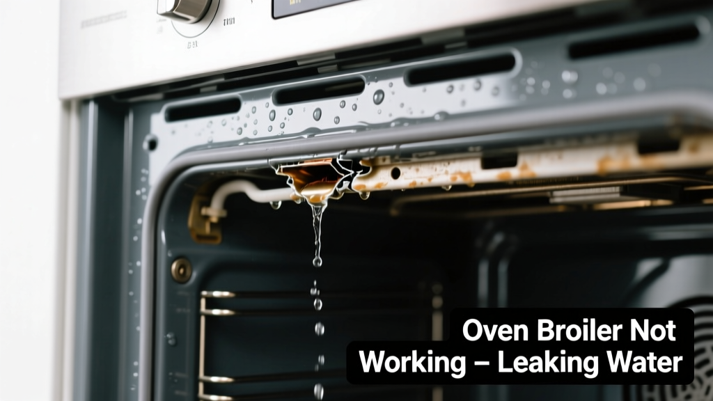 Oven Broiler Not Working & Leaking Water: Quick Diagnosis