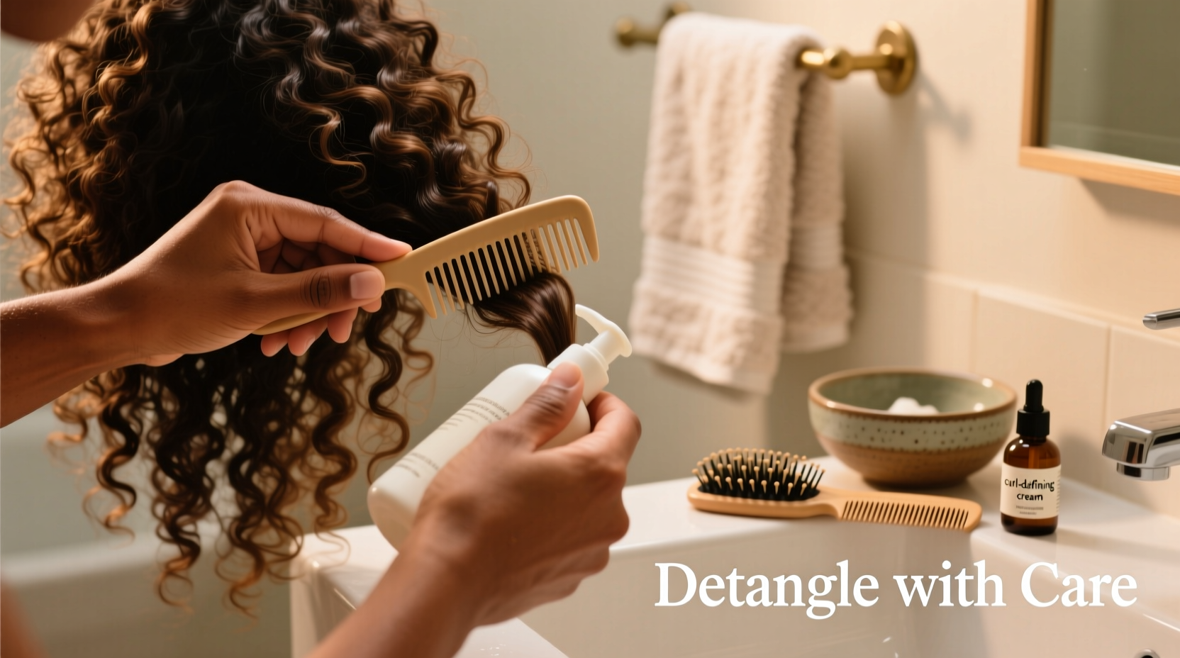 how to detangle curly hair without breakage using the right tools and products