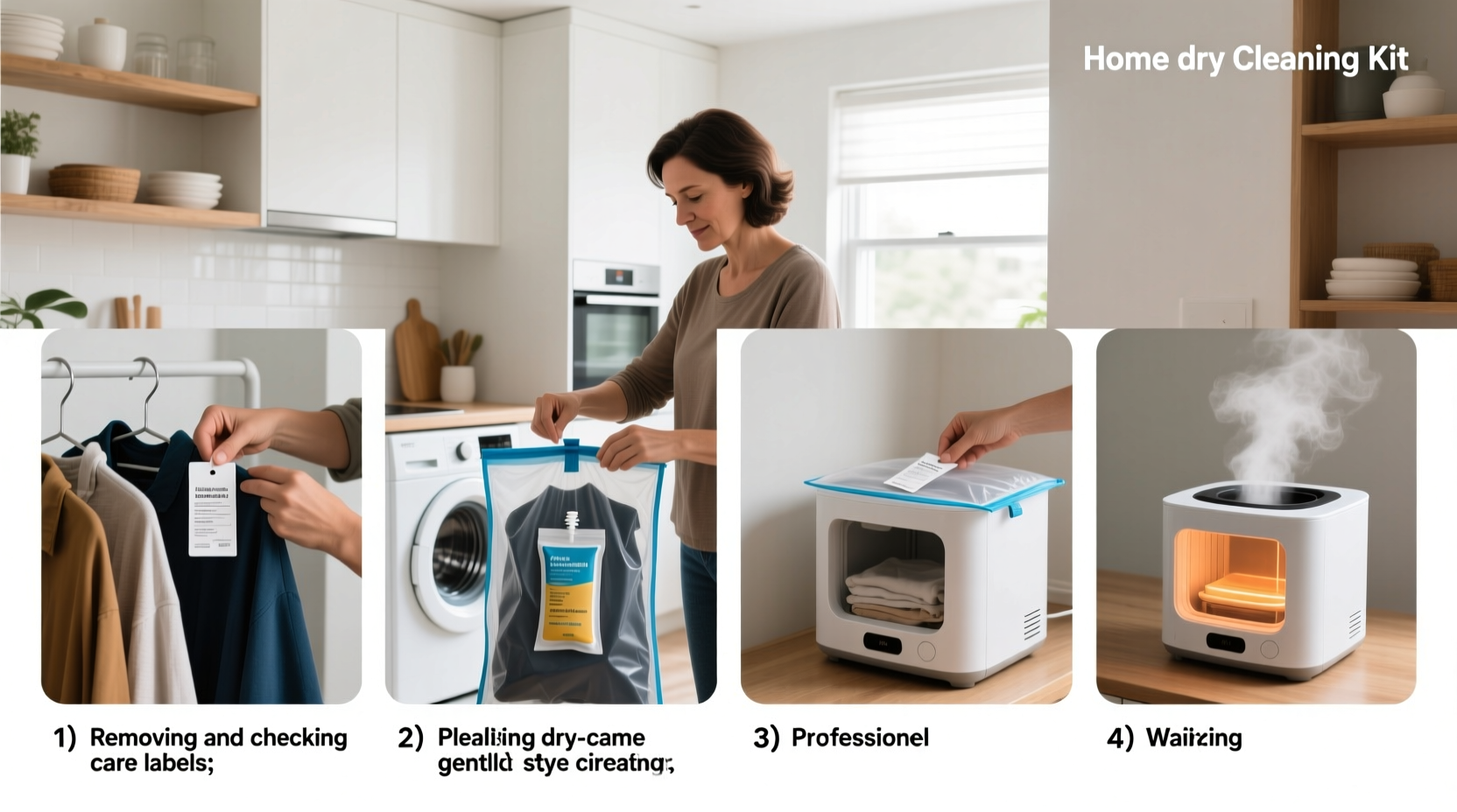 using home dry cleaning kits properly