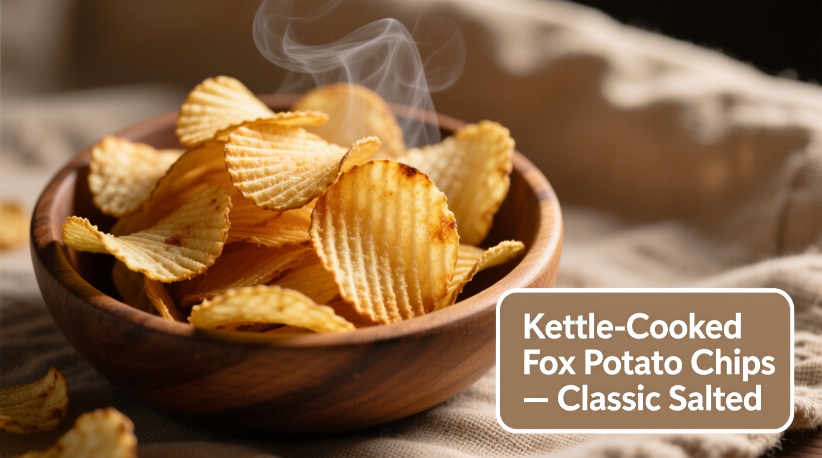 Kettle-cooked Fox Potato Chips in classic salted flavor