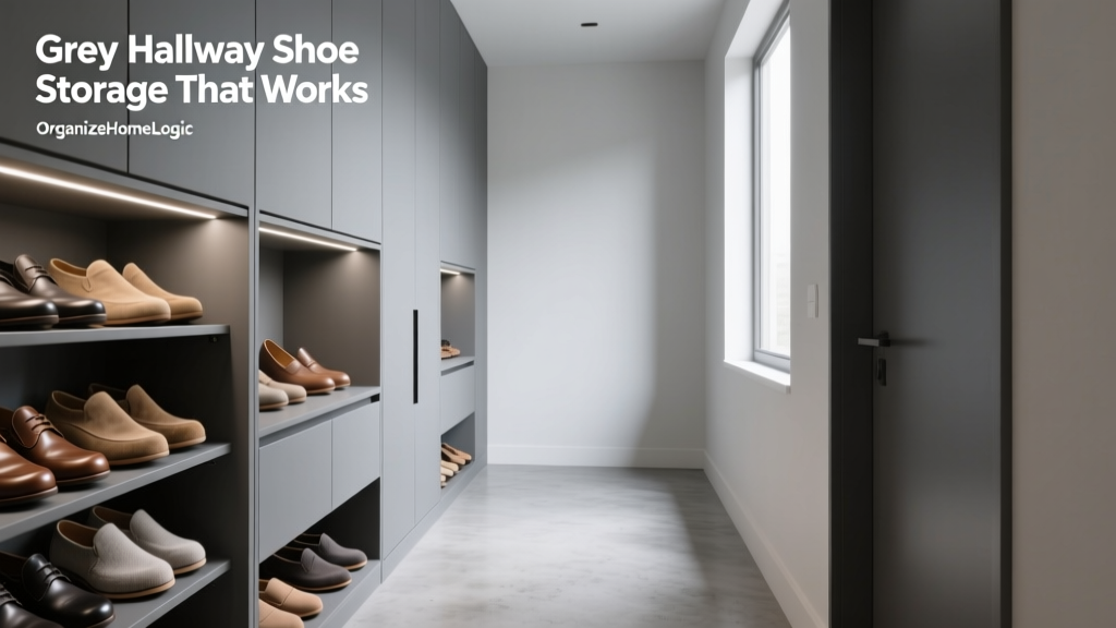 Grey Hallway Shoe Storage That Works