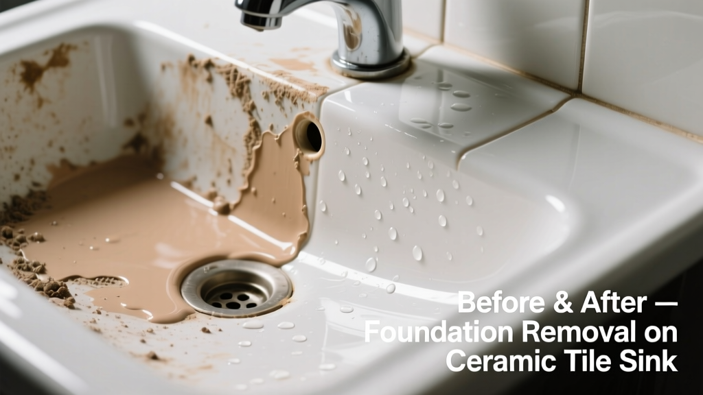 How to Remove Foundation from Ceramic Tile & Sink Surfaces