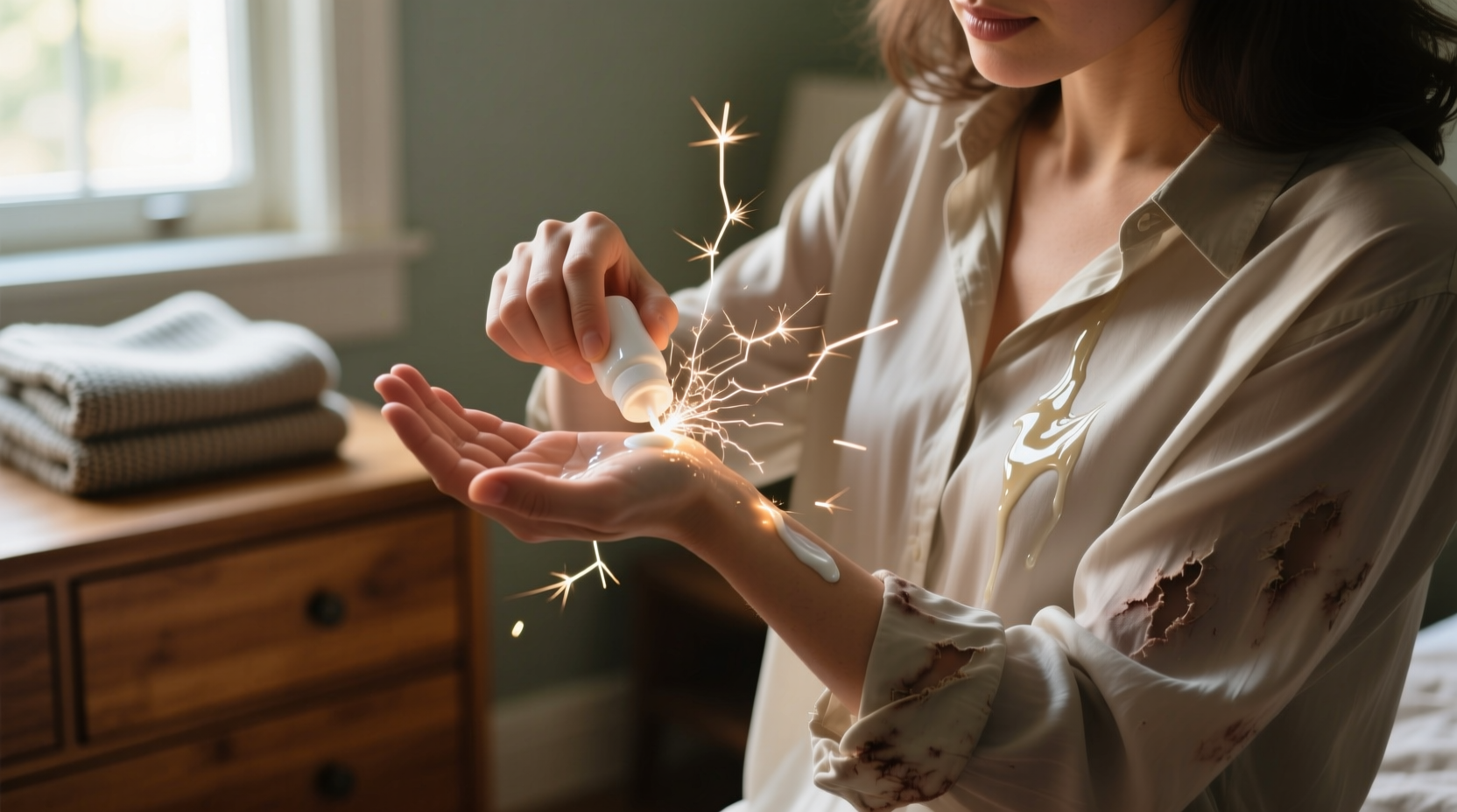 get rid of static cling in a pinch with hand lotion or
