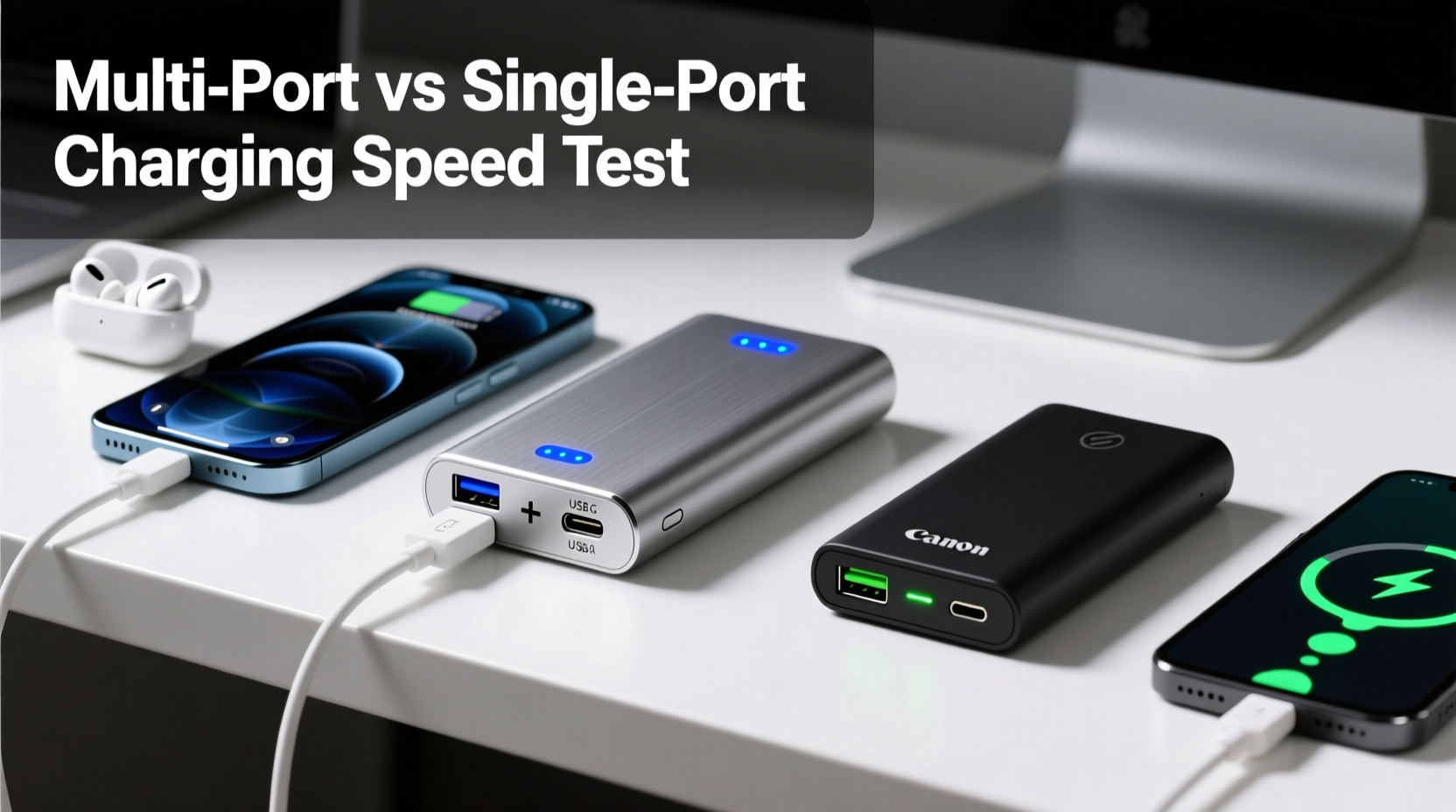 portable charger with multiple ports vs single which charges faster
