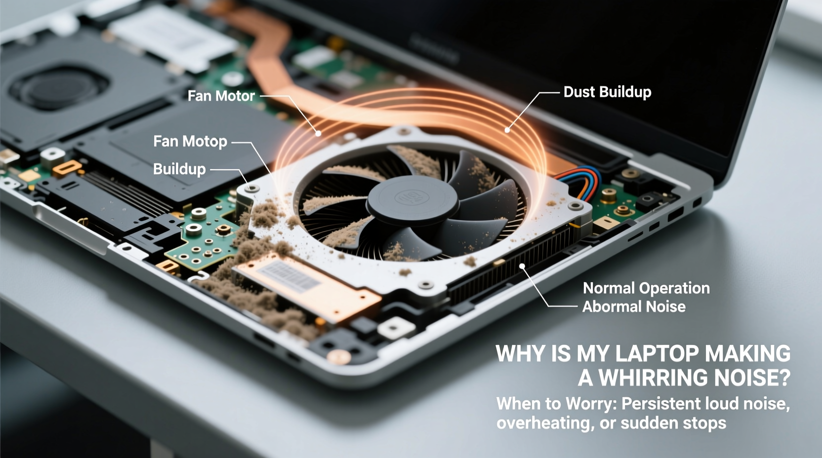 why is my laptop making a whirring noise and when should you worry