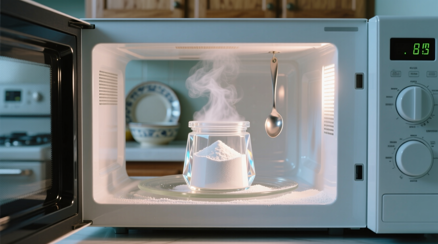 baking soda in the microwave