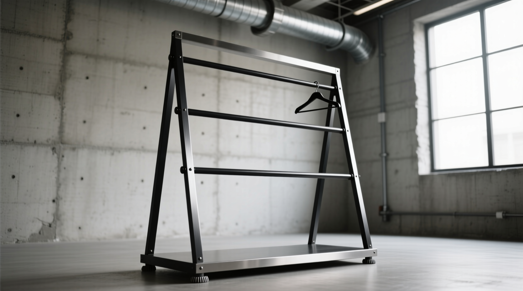 build a simple stylish industrial style clothing rack