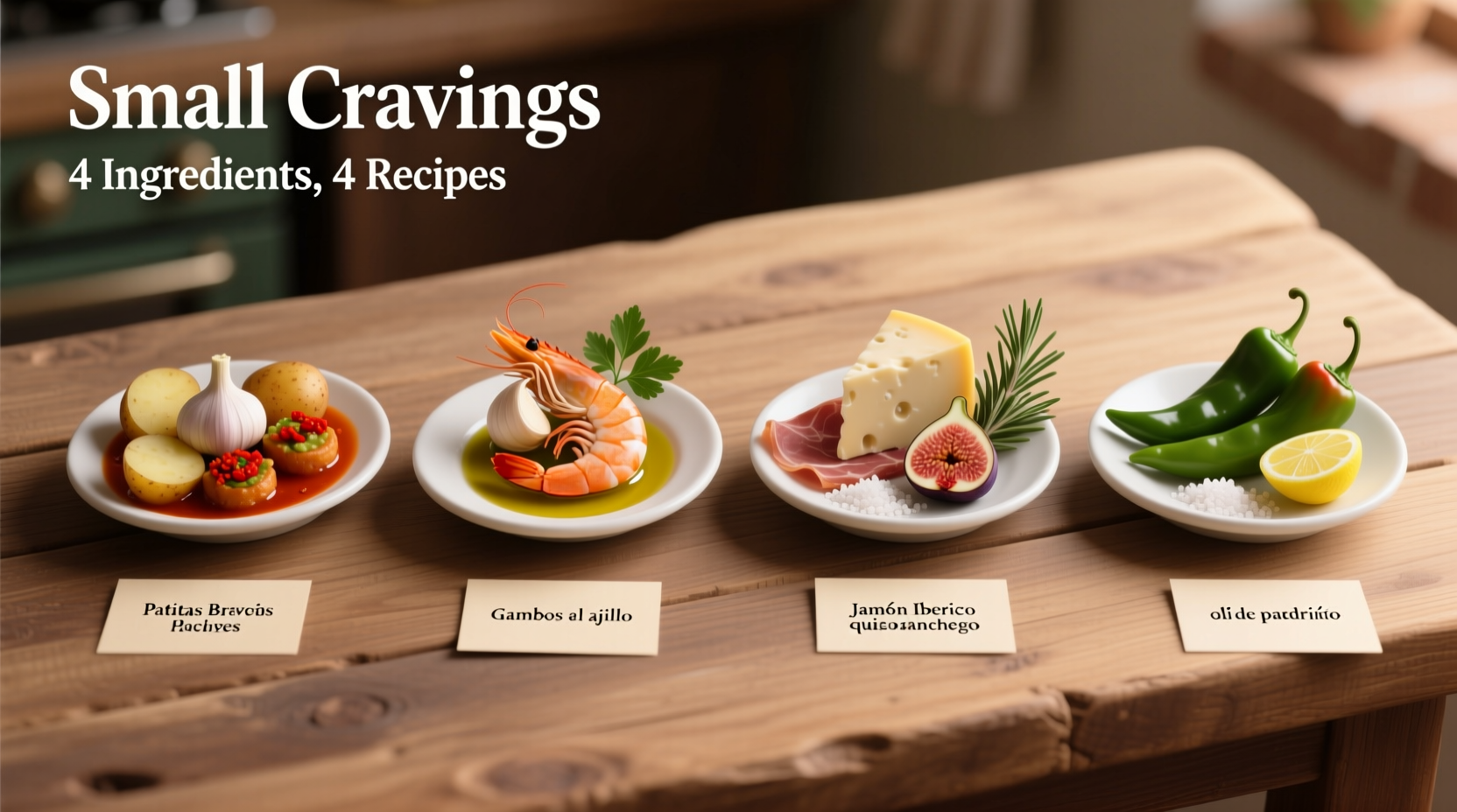 small cravings 4 spanish tapas 4 ingredients each recipes