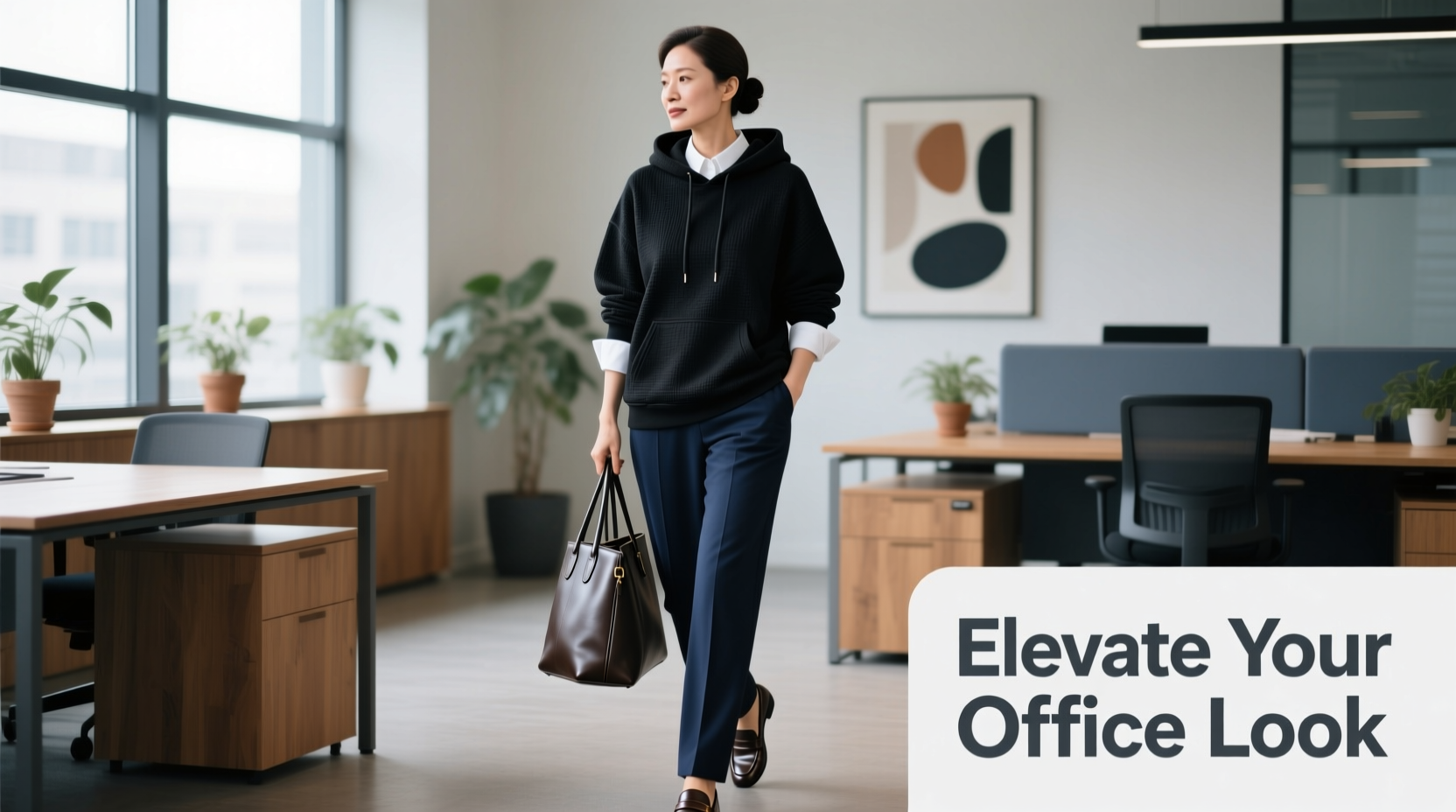 how to style oversized hoodies without looking sloppy for work