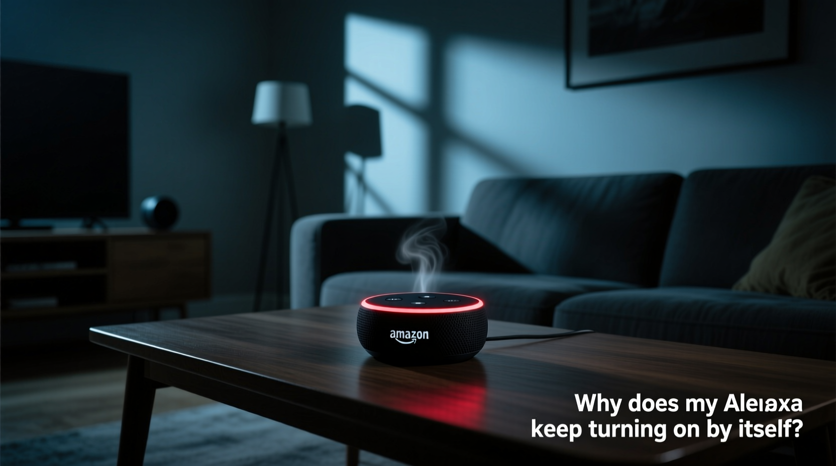 why does my alexa keep turning on by itself spooky or fixable