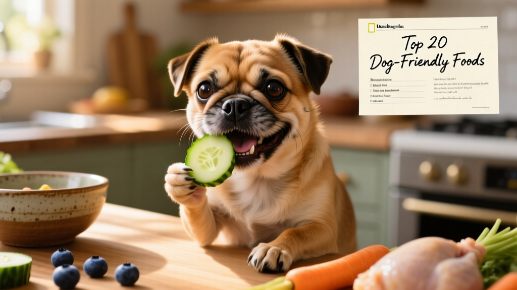 A Brussels Griffon happily munching on a cucumber slice