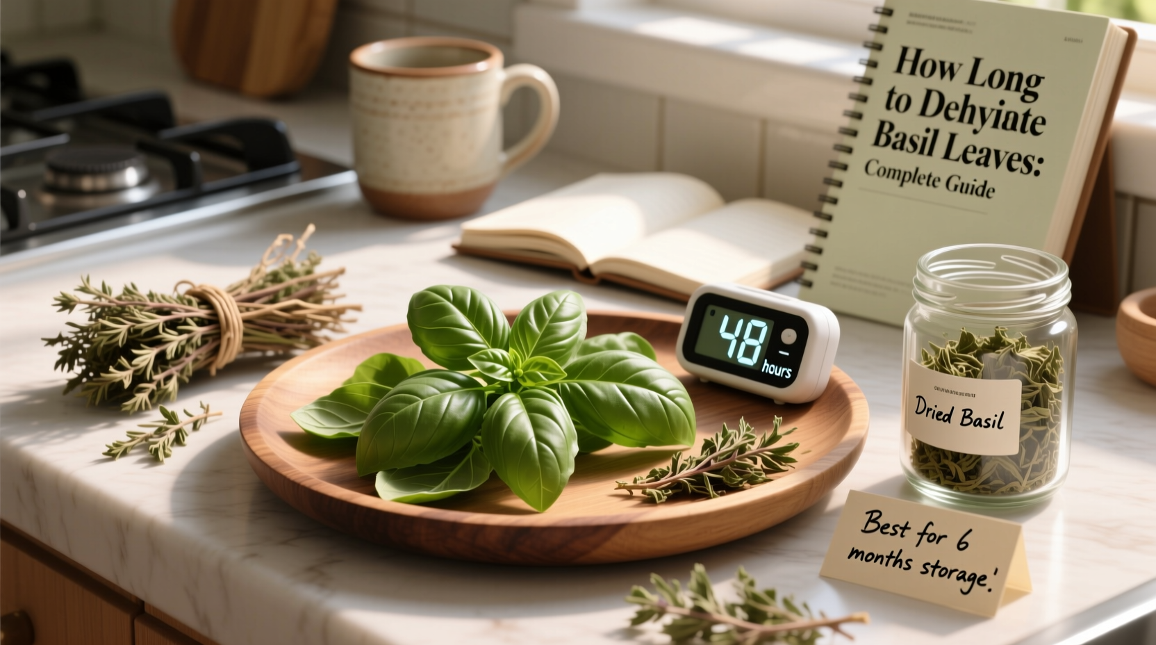 Dehydrate Basil in 4 Hours | TheHomeSprouts