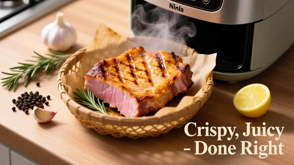 Crispy Air Fried Pork Chops in Ninja Foodi