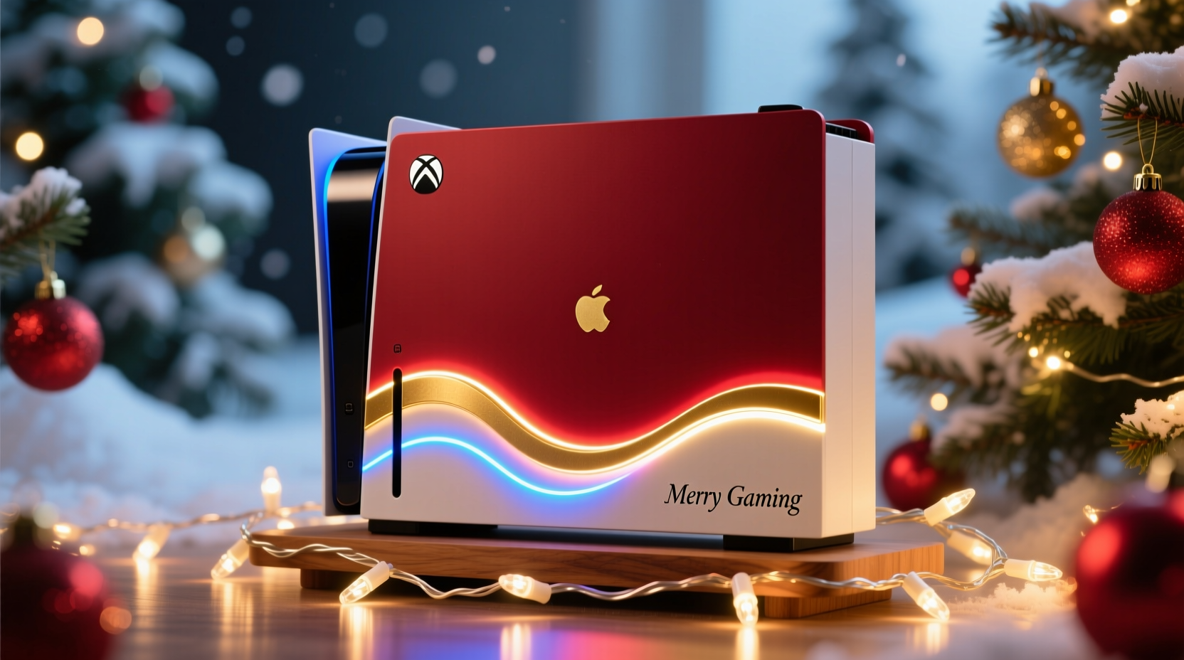 how to use gaming console themes to match your christmas light color scheme