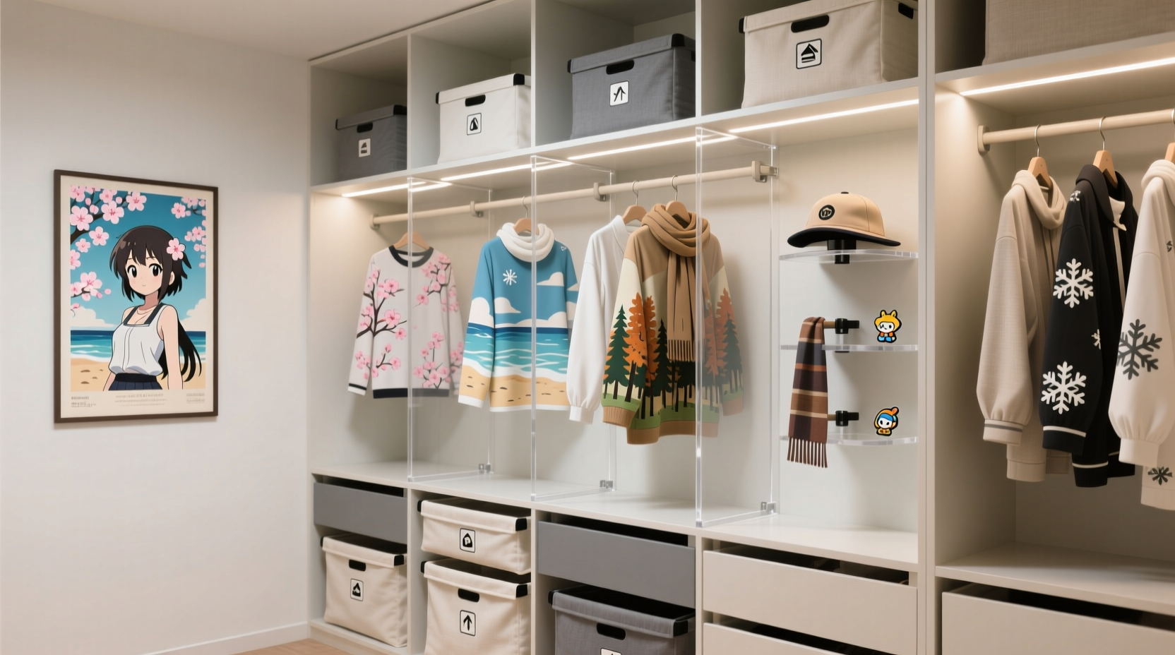 minimalist closet for anime conventions