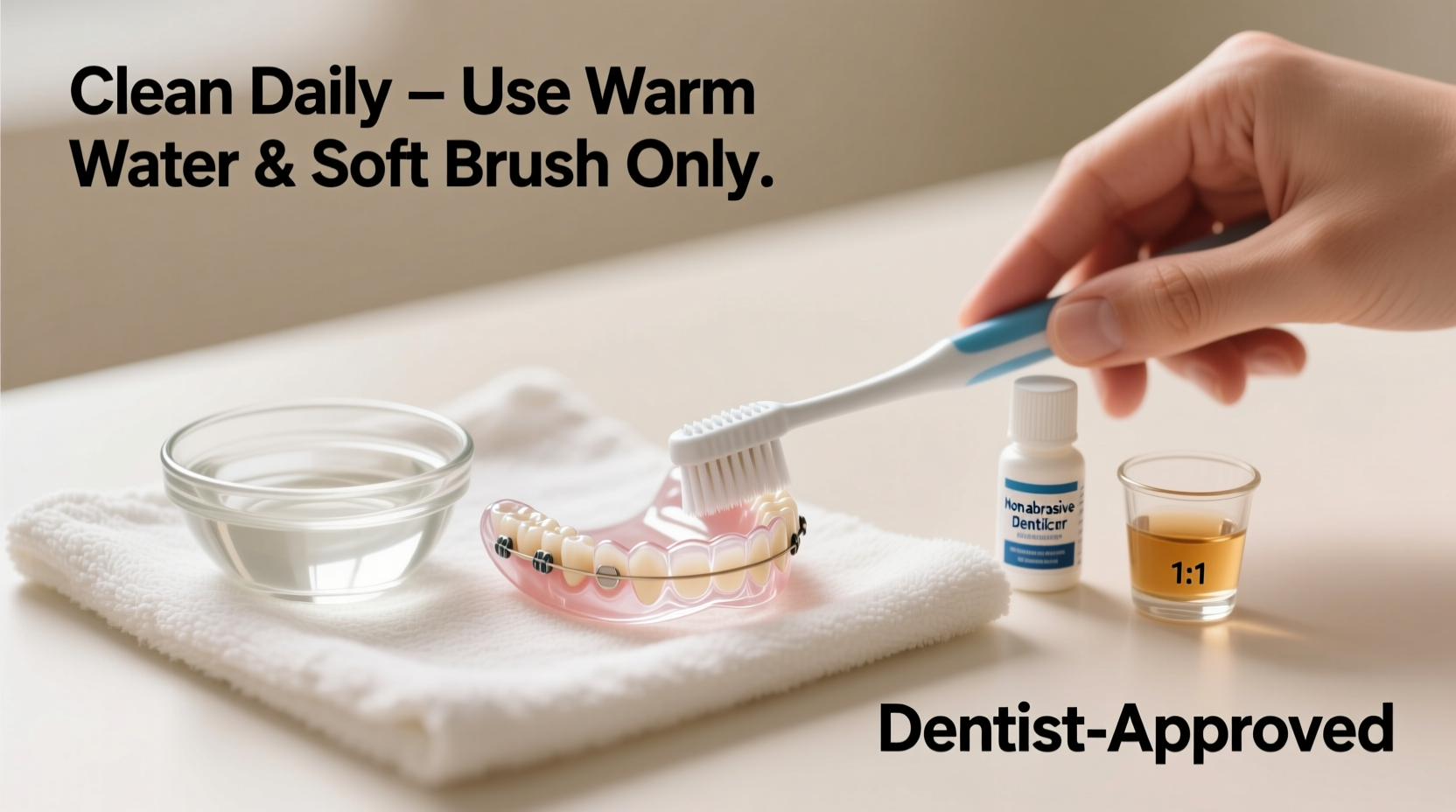 how to clean your retainer without damaging it using dentist approved methods