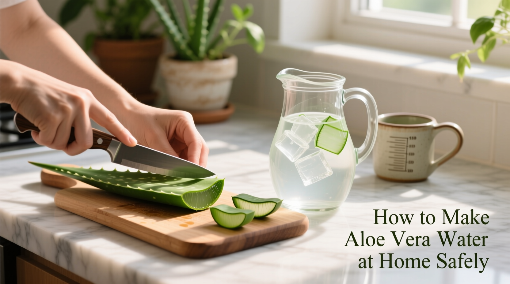 5 Steps to Make Aloe Vera Water | TheHomeSprouts