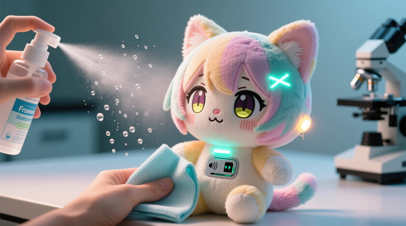 how to sanitize anime plushies with electronics