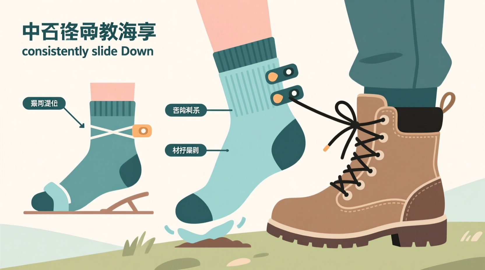 why do my socks always slide down in boots and how to stop it