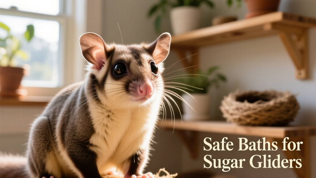 Close-up of sugar glider fur showing natural shine and cleanliness