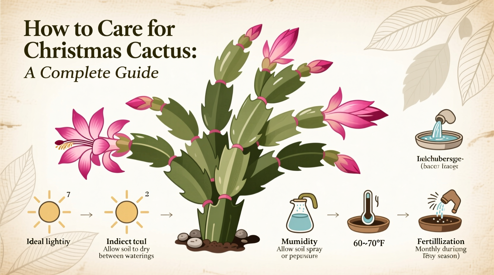 how to care for christmas cactus plant