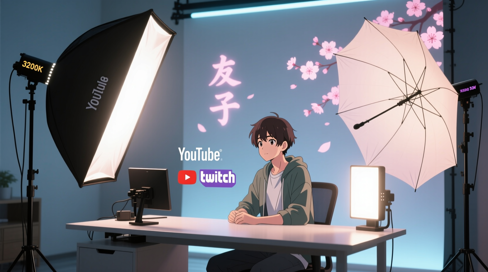 best lighting setup for streaming anime reviews on youtube or twitch