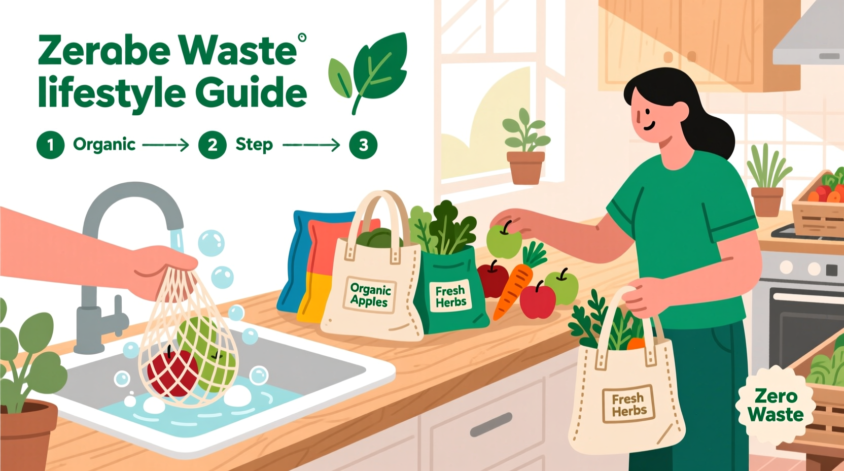 how to make reusable produce bags part of your zero waste routine