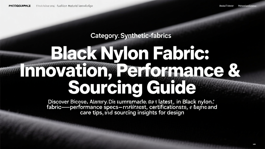 Black Nylon Fabric: Innovation, Performance & Sourcing Guide