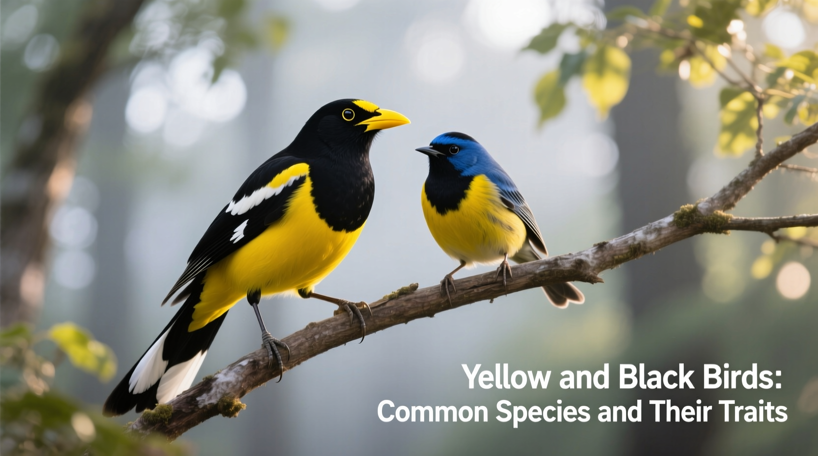 Yellow and Black Birds: Common Species and Their Traits