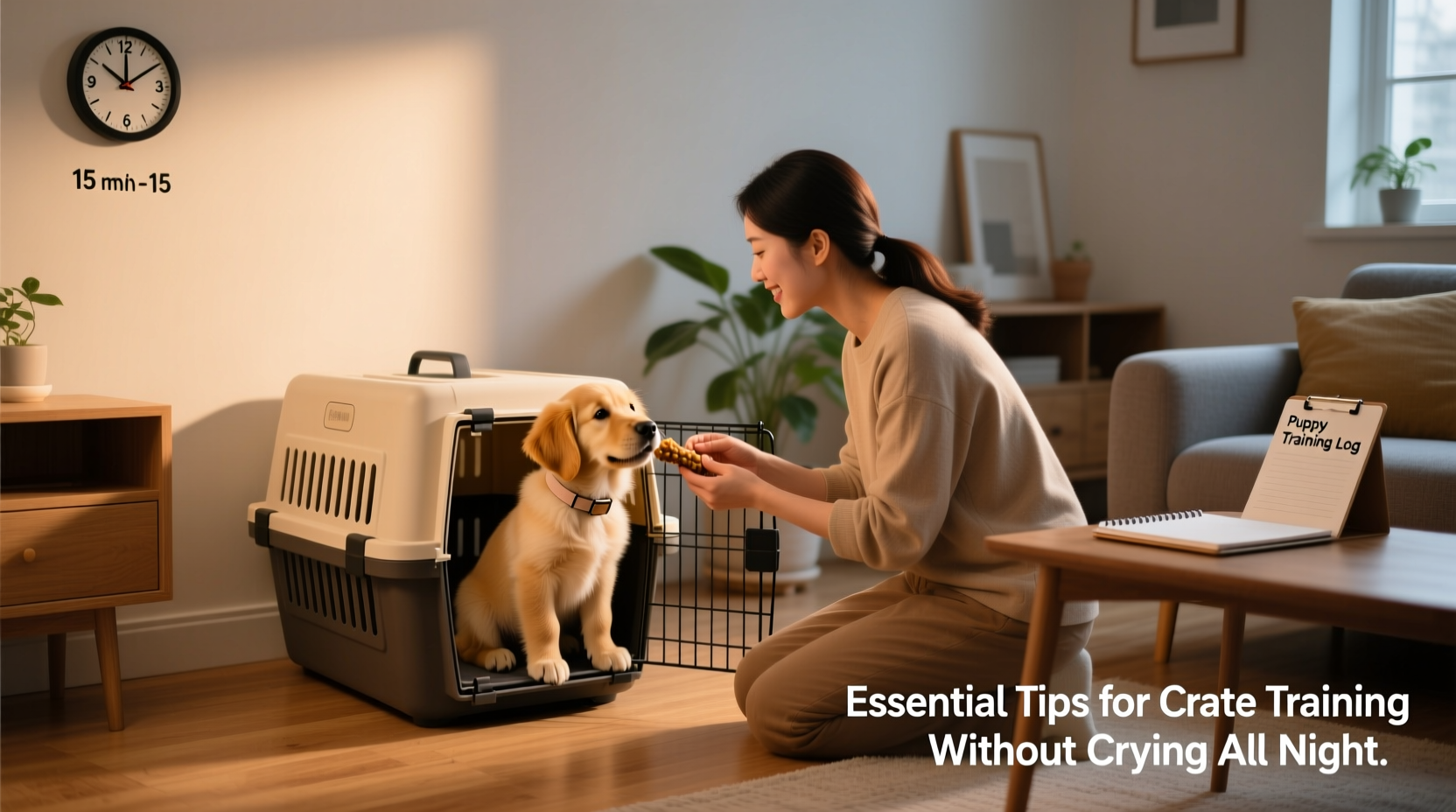 essential tips for crate training a puppy without crying all night