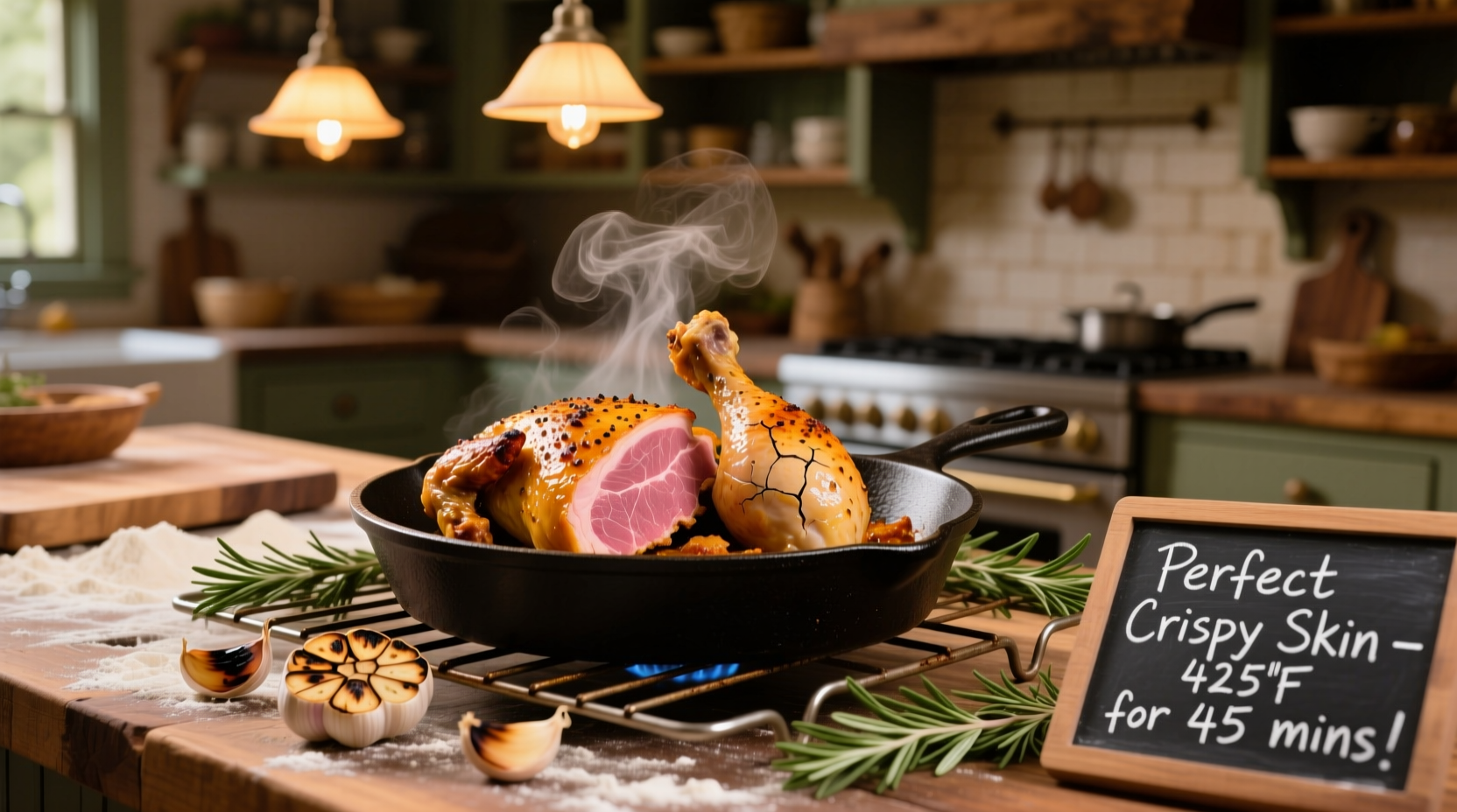 how to cook chicken leg quarters in the oven