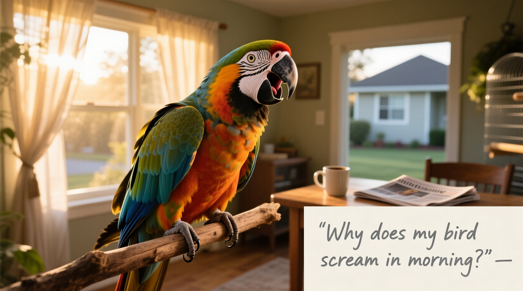why does my bird scream in the morning and can it be reduced