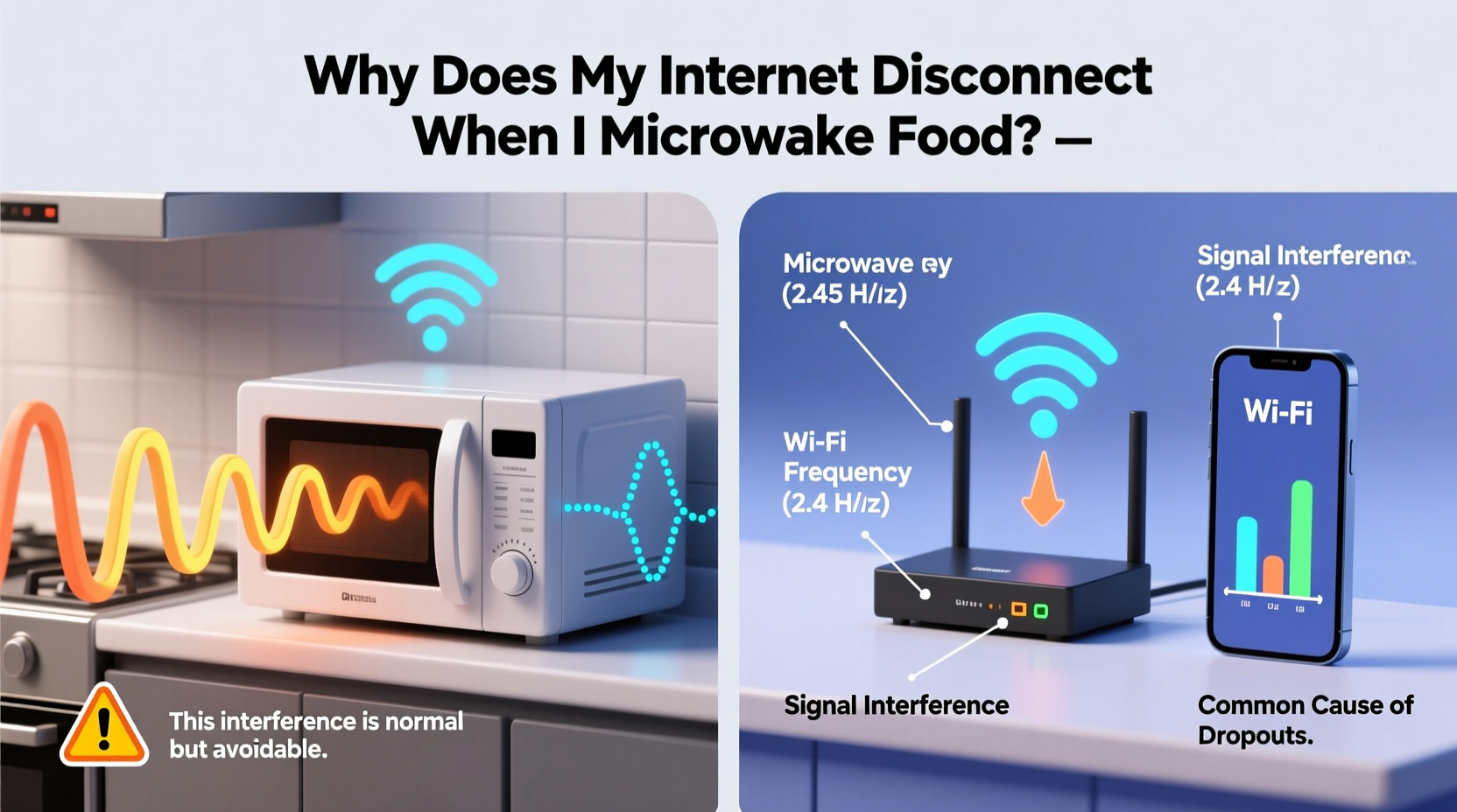 why does my internet disconnect when i microwave food explained