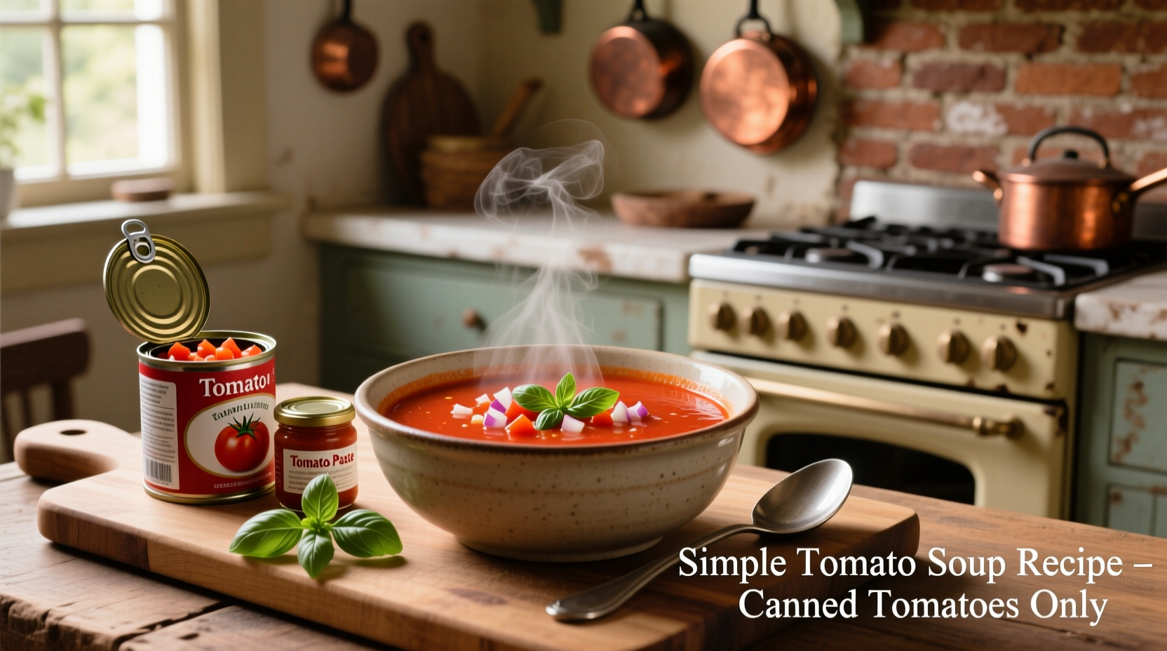 Simple Tomato Soup Recipe with Canned Tomatoes: Ready in 30 Minutes