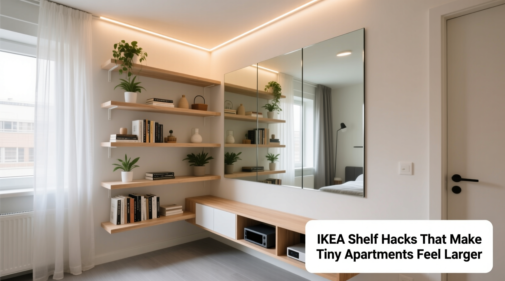ikea shelf hacks that make tiny apartments feel larger