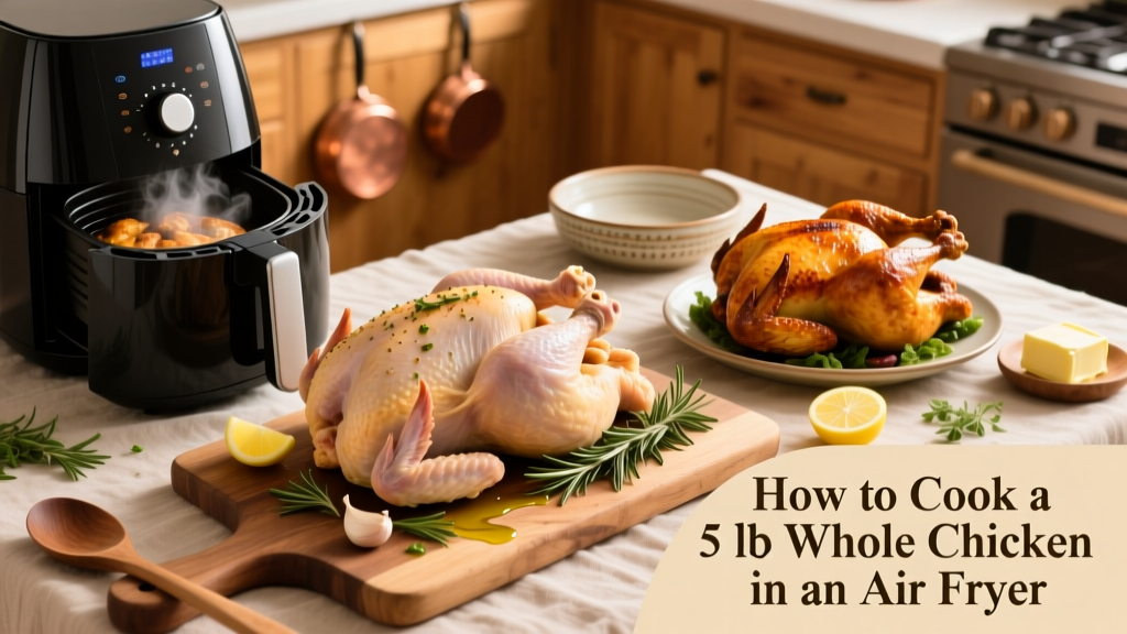 How to Cook a 5 lb Whole Chicken in an Air Fryer
